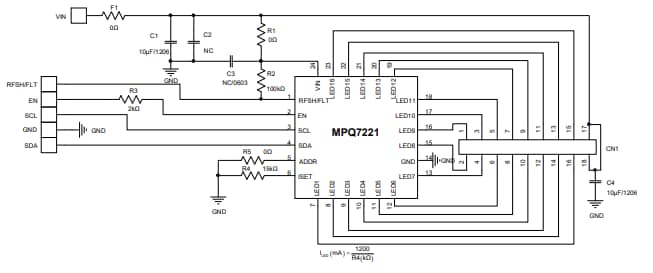 Schematic - Monolithic Power Systems (MPS) EV7221-R-00A Evaluation Board